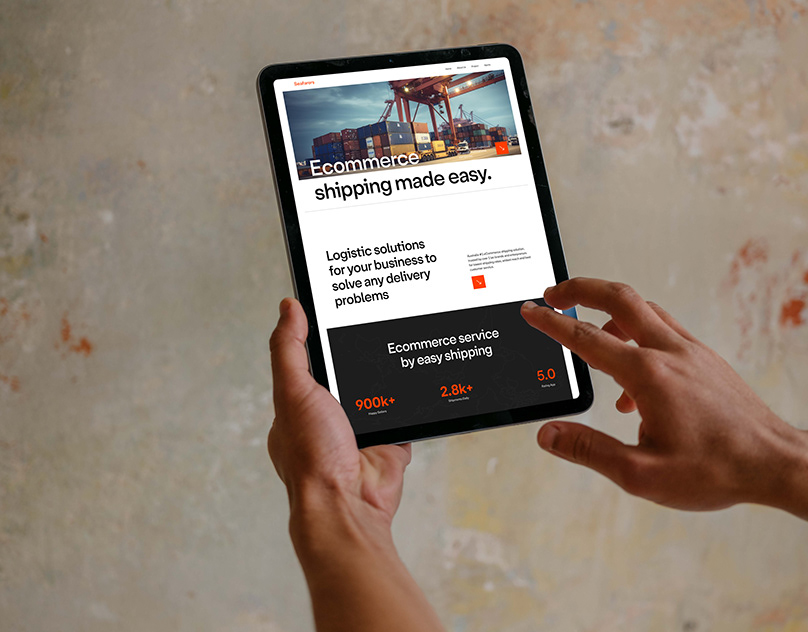 Ecommerce Seafarers Logistics Landing page — design project cover